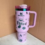 🔥40OZ Stitch Cup 1200ML 🥰 Straw Topper as Free Gift🎁 – Bild 13
