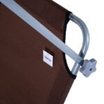 Sonnenliege Gartenliege klappbar mit Sonnenschutz Braun 187x58x36 cm für Terrasse & Balkon – Bild 7