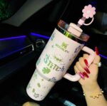 🔥40OZ Stitch Cup 1200ML 🥰 Straw Topper as Free Gift🎁 – Bild 9