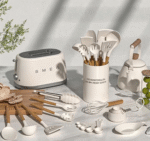 Umite Chef 24-teiliges Silikon-Küchenutensilien-Set, hitzebeständig, antihaftgeeignet, mit Holzgriffen & Aufbewahrungsbehälter, Khaki